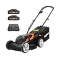 Worx WG779E.1 Tosaerba a Batteria 40V Rasaerba Elettrico da Giardino, Diametro Taglio 34 cm