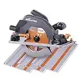 Evolution Power Tools - R185CCSX Sega Circolare Multi-Materiale 185 mm Compatibile con Binario Guida (Pacchetto Abbinato con Binario da 1020 mm Incluso), 230 V