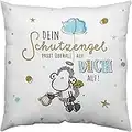 Sheepworld Kissen Motiv "Schutzengel" | Zierkissen, Baumwolle, 40 cm x 40 cm | Kissen mit Spruch | 47241