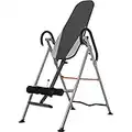 GORILLA SPORTS® Inversion Table - 98x65.5x152.5 cm, Adjustable Heights 147-183 cm, Foldable, with Back Lumbar and Ankle Support - Back Stretcher, Inversion Machine, Gravity Trainer, Inversion Bench