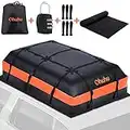 Rooftop Cargo Carrier: Ohuhu 21 Cubic Feet Rooftop Cargo Carrier with Anti-Slip Mat - 840D Waterproof Soft Roof Top Luggage Bag for All Cars with or Without Racks