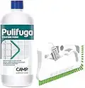 Camp Pulifuga, Pulitore Concentrato Per Fughe Ideale Per Pavimenti E Rivestimenti, 1 L + Fuginator® Spazzola Per Fughe, Bianco Verde