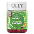 OLLY Daily Energy Gummy Supplement 100% caffeine-free energy vitamins Tropical Passion blend of vitamin B12, CoQ10 & Goji Berry 30 day supply 60 gummies