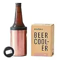 Huski | Enfriador de cerveza 2.0. Soporte para latas y botellas de primera calidad. Acero inoxidable de grado marino con triple aislamiento. Abridor desmontable 3 en 1. Funciona como vaso. Rosado