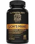 Organic Lion's Mane Mushroom Capsules - Nootropic Mushroom Supplements Formulated With 40% Polysaccharides & >20% Beta-Glucan! Immunomodulating Properties & A Potent Source Of Antioxidants. Supports Memory, Cognition & Brain Health - 60 Capsules