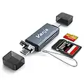 Vanja Lector Tarjetas SD, Adaptador Micro SD a USB 3 en 1 USB-C USB-A Mirco USB, Adaptador de Tarjeta de Memoria USB 2.0 para Tarjetas TF SD SDHC SDXC Micro SD/SDHC/SDXC MMC, RS-MMC UHS-I