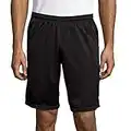 Hanes Sport Men's Mesh Pocket Shorts, Men’s Performance Gear Shorts, Men’s Athletic Shorts, 9" Inseam, Ebony, Medium