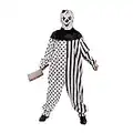 Country hill Halloween Clothes for Men Funky Punk Droll Clothes Man's Clown Costume for Festival Black, White