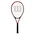 Wilson Federer, WRT30480U2 Racchetta da Tennis per Giocatori Principianti e Amatoriali Unisex Adulto, Rosso/Nero, L2