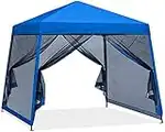 ABCCANOPY Stable Pop up Outdoor Canopy Tent with Netting Wall, Royal Blue