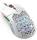 Glorious PC Gaming Race Model O, Mouse Ergonomico con Filo, 12.000 DPI, Pixart PMW 3360, Mause con Fili Bianco Mate