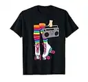 Retro Rollerskates Funny 80's Roller Disco Skating Girl Gift T-Shirt