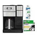 Cuisinart SS-GB1 2 IN 1 Coffee Center Grind and Brew & Single Serve K Cups With Cleaning Cups and Descaling Liquid Bundle (3 Items)