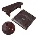 GSE 12' Heavy-Duty Leatherette Shuffleboard Table Cover for Shuffleboard Table Accessories(Brown)