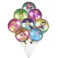 8PCS Disney Princess Foil Balloons For Girl’s Birthday Baby Shower Princess Themed Party Decorations