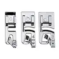 3Pcs Narrow Rolled Hem Sewing Machine Presser Foot Set (3mm, 4mm and 6mm) for Low Shank Snap-On Singer, Brother, Babylock, Euro-Pro, Janome, Kenmore, White, Elna Sewing Machines