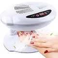 Kalolary Secador de Uñas, 400W Nail Dryer Secador con Aire Frío y Caliente Ventilador de Secado de Manicura para Manos y Pies Esmalte de Uñas Sensor Automático Uso en El Hogar y El Salón (Blanco)