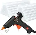 Crenova Heißklebepistole Klebepistole + 60 Heißklebesticks Transparente Klebesticks für DIY Kleine Handwerk und schnelle Reparaturen in Haus & Büro, 20Watt Klebepistolen