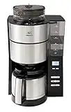 Melitta 1021-12 Filter Coffee Machine with Stainless Steel Jug, AROMAFRESH GRIND & BREW THERMAL,Silver