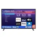 Westinghouse Roku TV - 43 Inch Smart TV, 4K UHD LED TV with Wi-Fi Connectivity and Mobile App, Flat Screen TV Compatible with Apple Home Kit, Alexa and Google Assistant