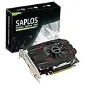 SAPLOS Radeon RX 550 Tarjeta Gráfica, 4GB, GDDR5, 128-bit, DisplayPort DVI-D HDMI, Diseño ITX, Tarjeta de vídeo para PC, Salida 4K, Computer GPU, DirectX 12