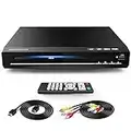 DBPOWER DVD Player for TV, DVD Players with HDMI & AV Cable, Full HD 1080P All-Region Free DVD CD MP3 Player with Remote Control, USB Port (non blueray)