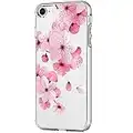 Cover per Apple iPhone SE (2020) Custodia Trasparente Morbido Silicone Gel TPU Clear iPhone SE 2020 Protettivo Case Farfalla Donna Modello Ultra Sottile Flessibile Antiurto Shell (2)