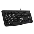 Logitech K120 Tastiera Cablata Business per Windows/Linux, USB, Tasti ‎Silenziosi, Anti Schizzi, Barra Spaziatrice Curva, ‎PC/Laptop, Layout Italiano ‎QWERTY