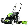 Greenworks Pro 80V 21" Brushless Cordless Lawn Mower, 4.0Ah Battery and 60 Minute Rapid Charger Included