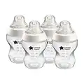 Tommee Tippee Closer To Nature Baby Bottles Slow Flow Breast-Like Nipple With Anti-Colic Valve (9oz, 4 Count)