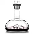 Luxbe - Wine Decanter Aerator 54-Ounces - Crystal Glass - Lead Free - Premium Carafe with Accessories for Red Wine Decanting