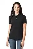 Port Authority® Ladies Heavyweight Cotton Pique Polo. L420 Black S