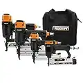 Freeman P4FNCB Pneumatic Finishing Nailer and Stapler Kit with Bag and Fasteners (4-Piece)