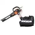 WORX WG512 Trivac 2.0 Electric 12-amp 3-in-1 Vacuum Blower/Mulcher/Vac, Black and Orange