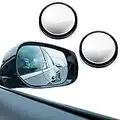 2Pcs Blind Spot Mirror,Universal 360°Rotatable Waterproof Convex Rear View Mirror Blind Spot Mirrors Wide Angle Mirror for All Types of Cars