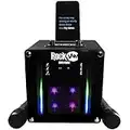 Singcube RockJam - Máquina de Karaoke Bluetooth recargable de 5 vatios con dos micrófonos, efectos de cambio de voz y luces LED, Color Negro