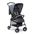 Hauck Lightweight Pushchair Sport, Compact Folding, Fully Reclining, Lie-Flat Position from Birth, XL Shopping Basket, Sun Canopy, Up to 18 kg (Grey)