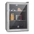 Klarstein Beersafe XL Mini Frigo de Chambre pour Boissons, Petit Frigo Silencieux, Mini Bar Intérieur, Petit Refrigérateur Camping, Stockage de Bières, Vins, Boissons, Etagères Amovibles, 3-10°C, 60L