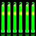 32 Ultra Bright 6 Inch Large Green Glow Sticks - Chem Lights Sticks with 12 Hour Duration - Camping Glow Sticks, Emergency Glow Sticks For Storms Blackouts - Glowsticks for Parties and Kids Activities