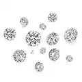 Craftdady 50pcs 5 Sizes Clear Cubic Zirconia Stone Loose CZ Rhinestone Faceted Cabochons for Earring Bracelet Pendants Jewelry DIY Craft Making