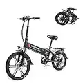 SAMEBIKE 20LVXD30-II Upgrade Version 48V 10.4AH Electric Bike 20 Inch Folding Ebike City Commuter Electric Bicycle For Adult (black)