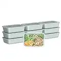 Bentgo Prep 1-Compartment Meal-Prep Containers with Custom-Fit Lids - Microwaveable, Durable, Reusable, BPA-Free, Freezer and Dishwasher Safe Food Storage Containers - 10 Trays & 10 Lids (Mint)