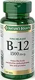 Nature's Bounty Time Release Vitamin B-12 Tablet, 1500 mcg