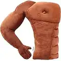 Muscle Man Pillow – Cute and Fun Hunky Husband Cuddle Companion – Boyfriend "Ripped" Body Pillow with Benifits – Unique Gag Gift Idea, Tan