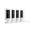 Ring Indoor Cam (1st Gen), Compact Plug-In HD security camera with two-way talk, Works with Alexa | 4-pack, White