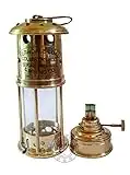 100% Working Brass 7" Miner Lamp Antique Maritime Ship Boat Oil Lantern Home Decor Gift