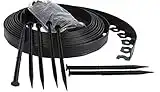 Bordure de Jardin Flexible, Bordure de pelouse Douce, Bordure de Jardin en Plastique - 4cm de Haut (10m, Noir)