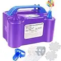 Electric Balloon Pump Portable Balloon Pump Electric Air Balloon Pump Electric Balloon Inflator, Balloon Decorations for Birthday Parties, Weddings, Festivals and Party（Purple）