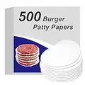 Burger Patty Paper Round 4.5 Inch Set of 500 Non Stick Pad for Press Patty Hamburger Parchment Papers