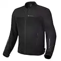 Shima OPENAIR Chaqueta Moto Hombre | Ligera y Transpirable Cazadora Moto Mesh de Verano Hombre con CE Espalda, Hombros, Codos Protecciones, Ajuste de la Anchura (Negro, S)